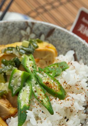 米食料理-蔥油雞蓋飯(美國米) 的食譜成品照片