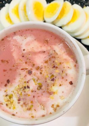 A picture of Kashmiri tea 🍵 with Egg.