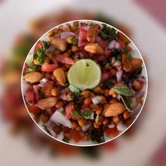 A picture of Raw chana almond salad.