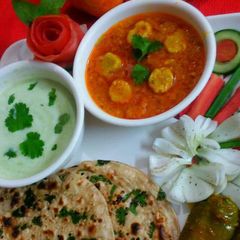 A picture of Rajasthani Gatte ki Sabji.