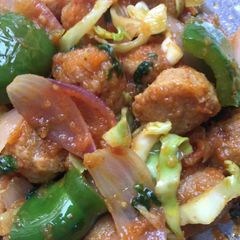 A picture of Soya chilli veg.