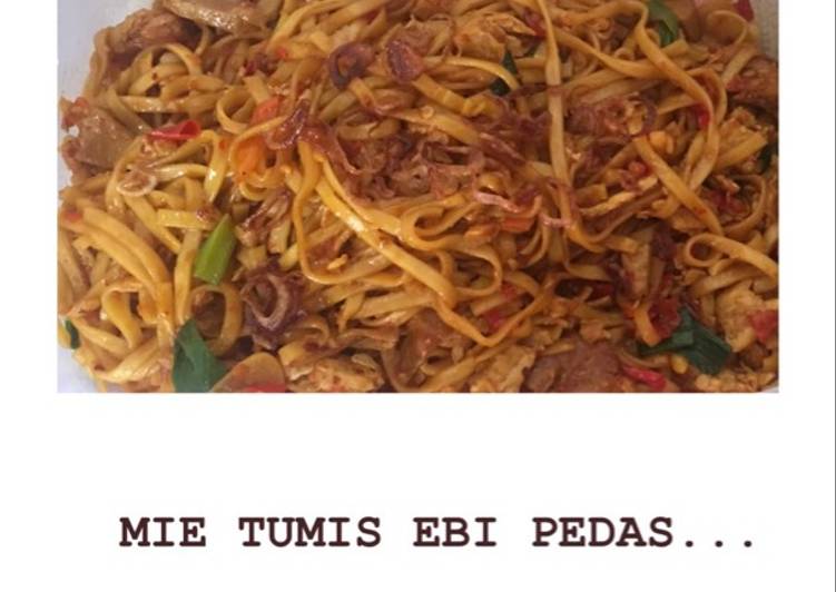 Mie Tumis Ebi Pedas