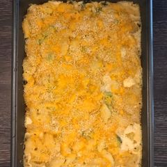A picture of Baked Broccoli Cheddar Pasta.