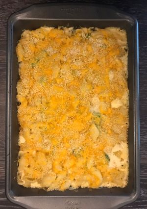 A picture of Baked Broccoli Cheddar Pasta.