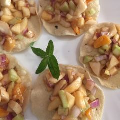 A picture of Orangelicious fruit salad.