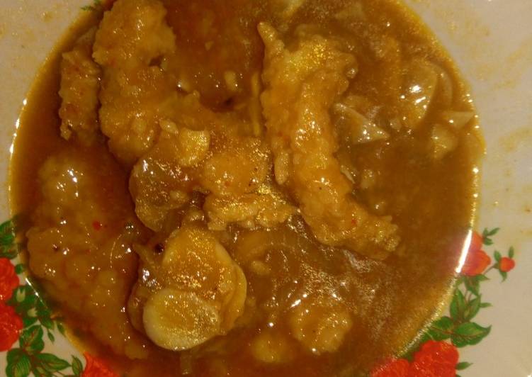 Ayam tepung kuah chicken steak