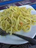 Spaghetti with cream