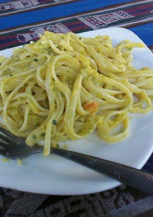 Una foto de Spaghetti with cream