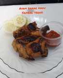 Ayam bakar madu dan sambal terasi