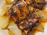 Contramuslo de pollo con especias y patatas