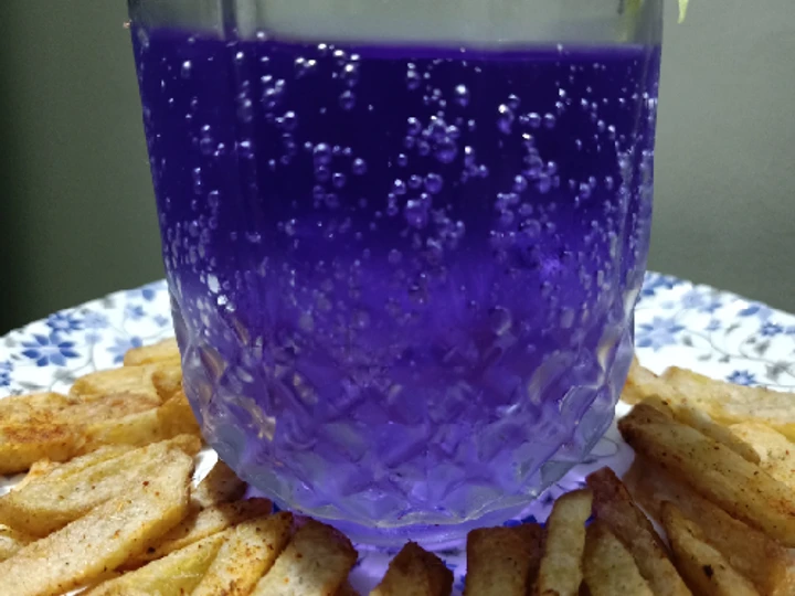 Easy Steps to Make Recipe Masala Crispy French Fries with Blue heaven Drink that is So Delicious, Really Delicious}