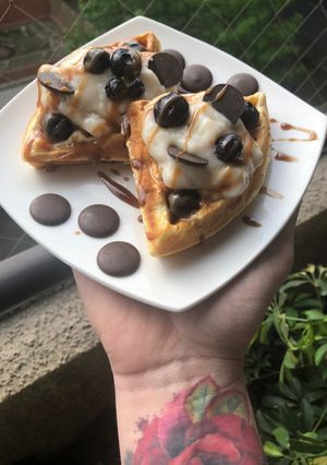 Una foto de Helado natural de chirimoya