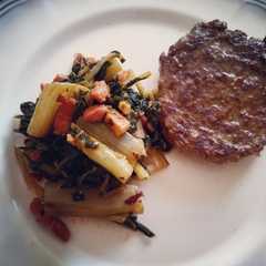 Une photo de Blettes Lardons Amandes