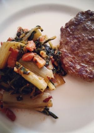 Une photo de Blettes Lardons Amandes