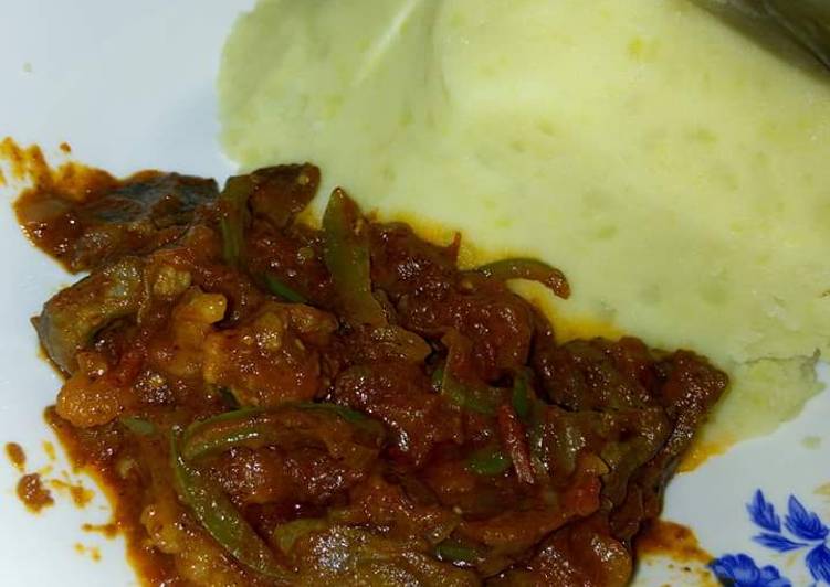 Recipe of Homemade Mashed Potatoes With fried Liver