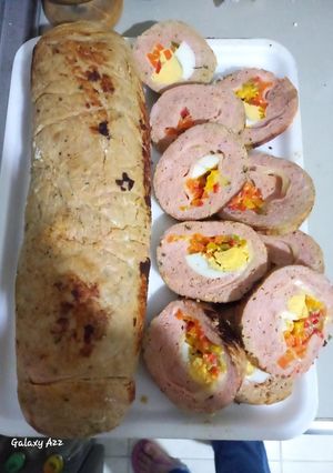 Una foto de Rollo de carne molida cerdo y pollo 🤩