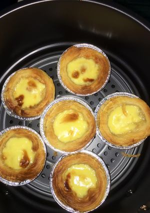 Hình của món Bánh tart trứng bằng nồi chiên không dầu.
