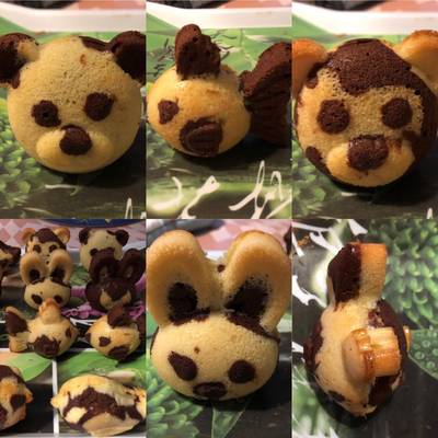 Petits gâteaux marbrés animaux de Lina ma vie de nana - Cookpad