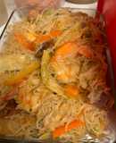 Pancit Bihon (Sautéed Filipino Rice Noodles)