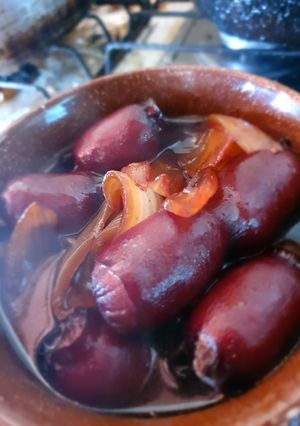 Una foto de Chorizos al vino