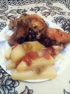 صورة لوصفة صينيه فراخ بالبطاطس 😋