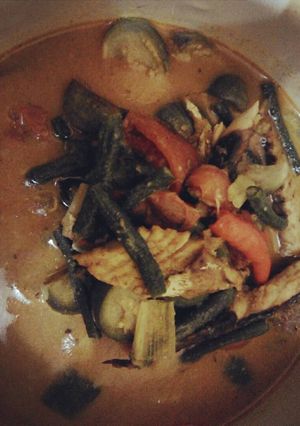 Foto resep Gulai pindang terung kacang