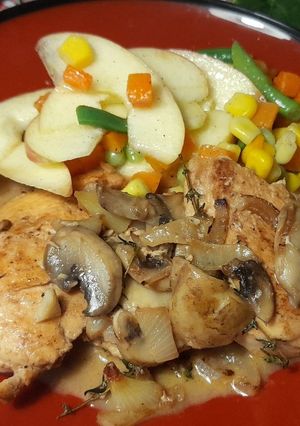 Foto resep Grilled Chicken with Apple Salad