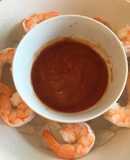 Camarones con salsa coctelera ©