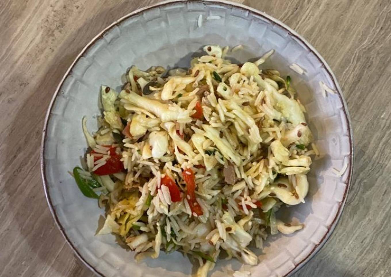 Fresh Rice salad (Great way to use leftover rice)