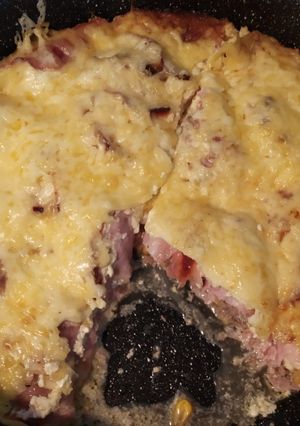 Sajttal sült darált husi recept fotója