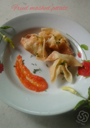 Foto resep Fried mashed potatoes