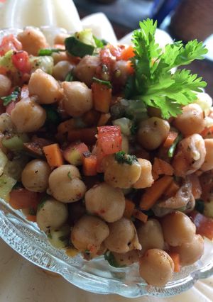 A picture of CHICKPEA (white chana) SALAD.