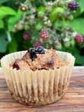 Vegan Banana and Blackberry Muffins 🍌🧁 🌱