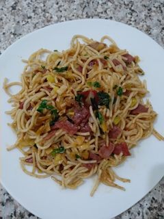 Foto resep Spaghetti Aglio Olio Daging Asap