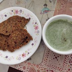 A picture of Pearl millet flour and methi leaves paratha.