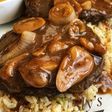 Air Fryer Salisbury Steak with Mushroom and Onion Gravy