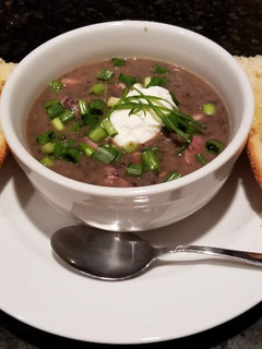 A picture of Black Bean (w/ Ham) Soup.