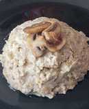 Falso Risotto de mote con champiñones