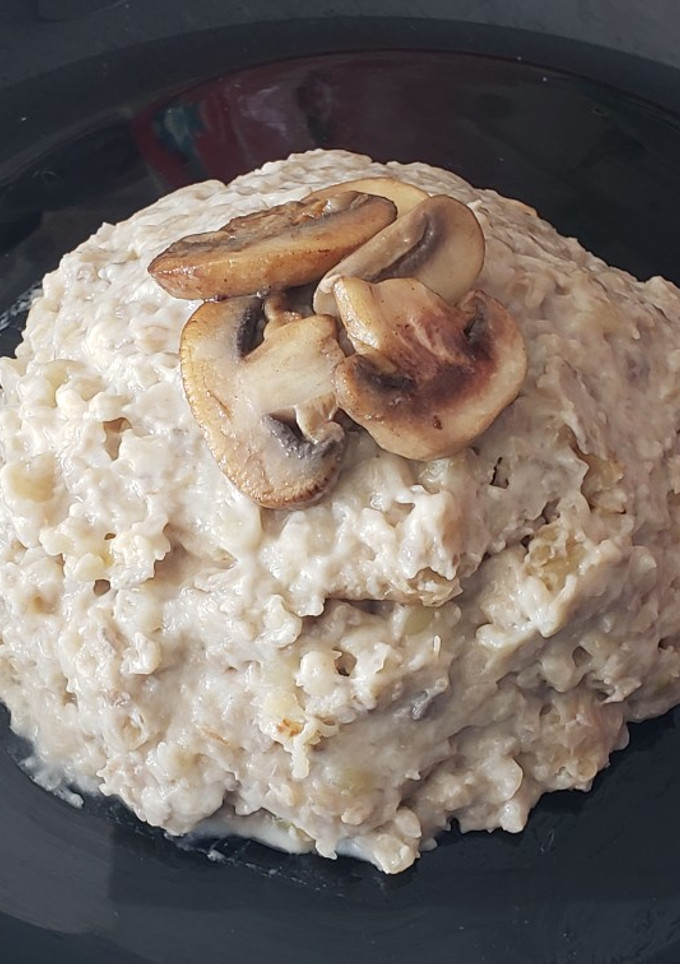 Una foto de Falso Risotto de mote con champiñones