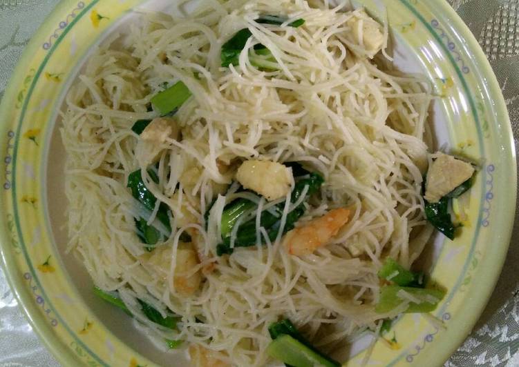 Proses mengolah Bihun masak putih Lezat