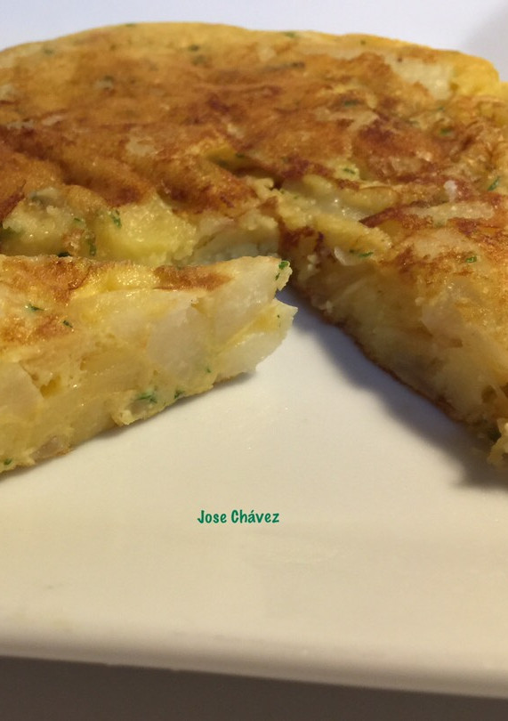 Una foto de Tortilla de papas sin huevo