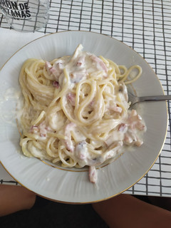 Una foto de Espaguetis carbonara