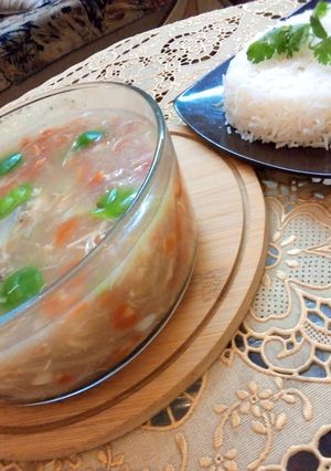 A picture of Vegetables Chicken Chili with out oil.