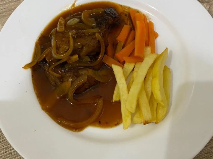 Langkah Mudah untuk Membuat Resep Beef Steak with Brown Sauce (Steak Daging saos barbeque) yang  Bikin Ketagihan Anti Ribet, Lezat Sekali