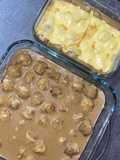 Meatball, Mashed Potato dan Black Pepper Sauce