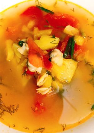 Hình của món Canh ngao dứa chua.