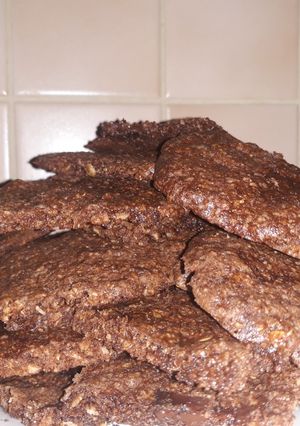Kakaós-zabos keksz recept fotója