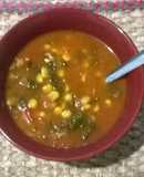 Sopa horneada de acelga con tomate y granos de elote(MáquinaPan)