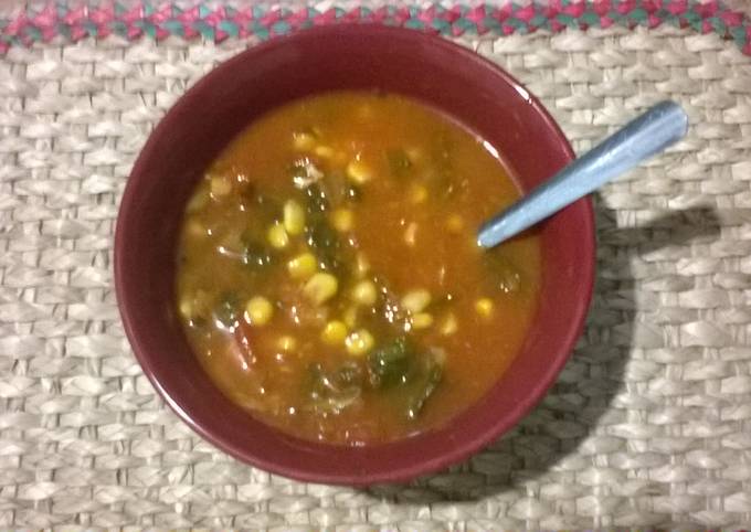 Sopa horneada de acelga con tomate y granos de elote(MáquinaPan) Receta de  Francisco Xavier Díaz - Cookpad