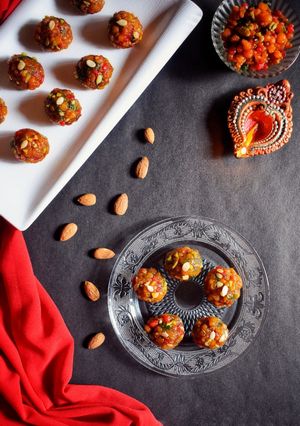 A picture of Boondi laddu.